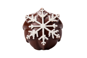 AI generated Snowflake Chocolate on Transparent Background. png