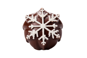 ai gegenereerd sneeuwvlok chocola Aan transparant achtergrond. png