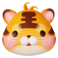 3d Rendern Illustration, süß Tierkreis Zeichen Tiger png