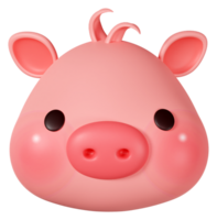 3D rendering illustration, cute pig among the zodiac signs png