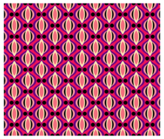 Hot Pink Retro 1970s Mid Century Pattern png