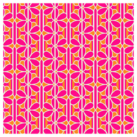 Retro Sixties Seventies Hippie Style Pink And Orange Flower Pattern png