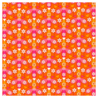schattig hippie stijl zomer harten en bloemen patroon png