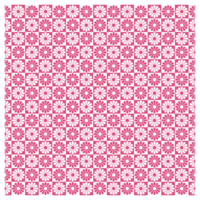 60s Style Pink White Mid Century Floral Checked Pattern png