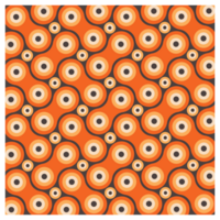 rétro Années 1970 abstrait froussard Orange formes modèle png