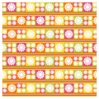 60s Style Cheerful Daisy Flowers Pattern png