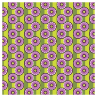 Purple Daisy Flowers Green Striped Pattern png