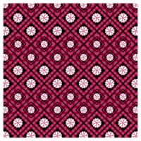 Bohemian Floral Red Black White Retro Flowers Pattern png