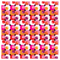 Funky Retro Sixties Pink Red And Orange Mid Century Pattern png