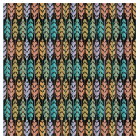 rétro moderne milieu siècle coloré à motifs feuilles conception png