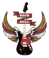 Electric Guitar Retro Rock And Roll Music png