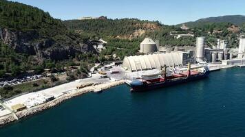 Large Cement Factory Near Sea video