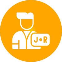 Junior Sales Rep Creative Icon Design vector