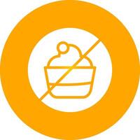 No Sweets Creative Icon Design vector
