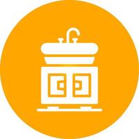 Glyph Circle Gradient Design vector
