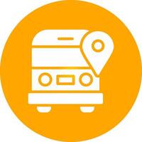 School Bus Creative Icon Design vector