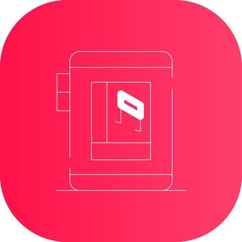 Line Round Corner Gradient vector