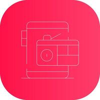 Line Round Corner Gradient vector