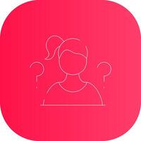 Line Round Corner Gradient vector