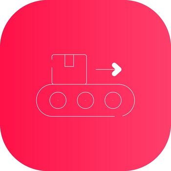 Line Round Corner Gradient vector