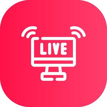 Line Round Corner Gradient vector