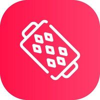 Line Round Corner Gradient vector