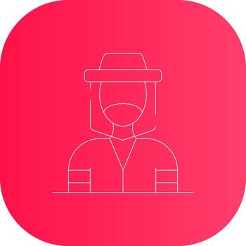 Line Round Corner Gradient vector