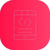 Line Round Corner Gradient vector