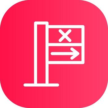 Line Round Corner Gradient vector