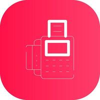 Line Round Corner Gradient vector
