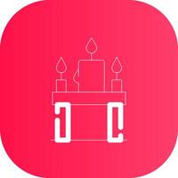 Line Round Corner Gradient vector