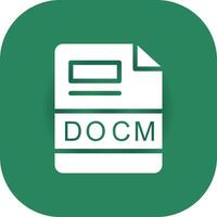 DOCM Creative Icon Design vector