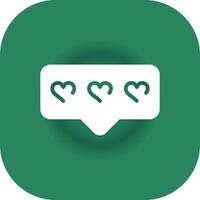 Comment Heart Creative Icon Design vector