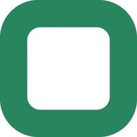 Glyph Round Corner Green Gradient vector