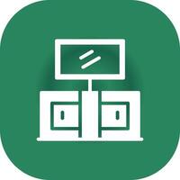 Tv Stand Creative Icon Design vector