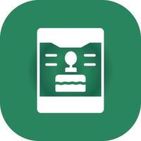 Glyph Round Corner Green Gradient vector