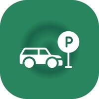 Taxi Parking Creative Icon Design vector