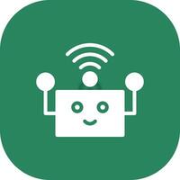 Robot Assistant Creative Icon Design vector