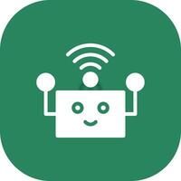 Robot Assistant Creative Icon Design vector