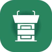 Glyph Round Corner Green Gradient vector