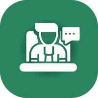 Online Interview Creative Icon Design vector