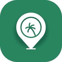 Glyph Round Corner Green Gradient vector