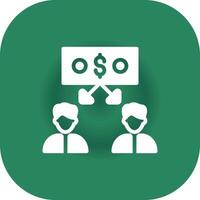 Peer to Peer Lending Creative Icon Design vector