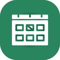 Glyph Round Corner Green Gradient vector