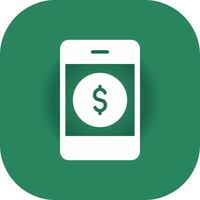 Glyph Round Corner Green Gradient vector