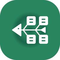 Fishbone Diagram Creative Icon Design vector