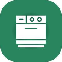 Dishwasher Creative Icon Design vector