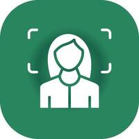 Facial Recognition Creative Icon Design vector