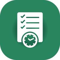 Glyph Round Corner Green Gradient vector