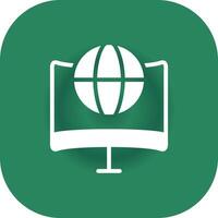 Glyph Round Corner Green Gradient vector